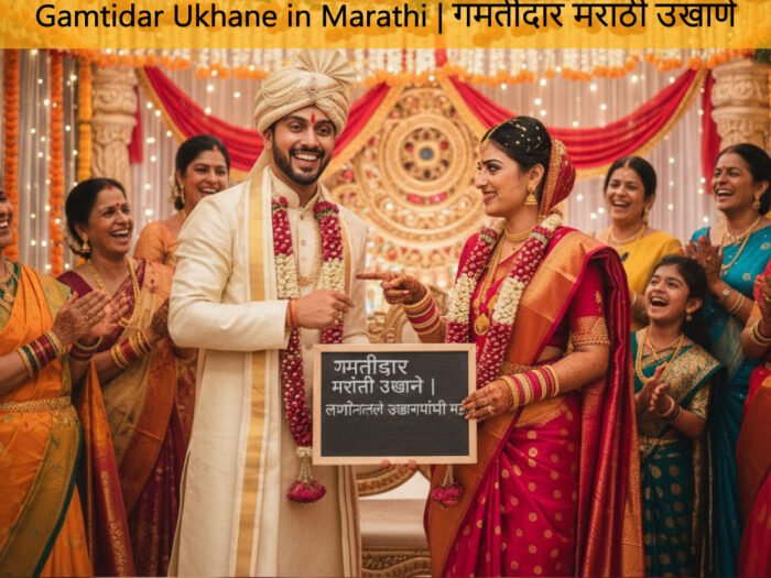 Gamtidar Ukhane in Marathi गमतीदार मराठी उखाणे