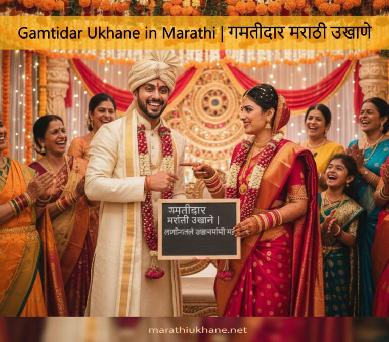 Gamtidar Ukhane in Marathi गमतीदार मराठी उखाणे