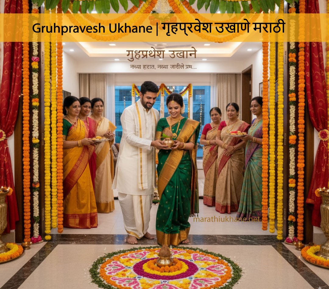 Gruhpravesh Ukhane in Marathi गृहप्रवेश उखाणे मराठी